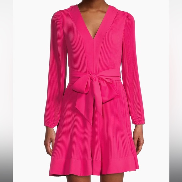 NEW | Milly “Liv” Pleated Belted Mini Dress Size 4 - Picture 4 of 6